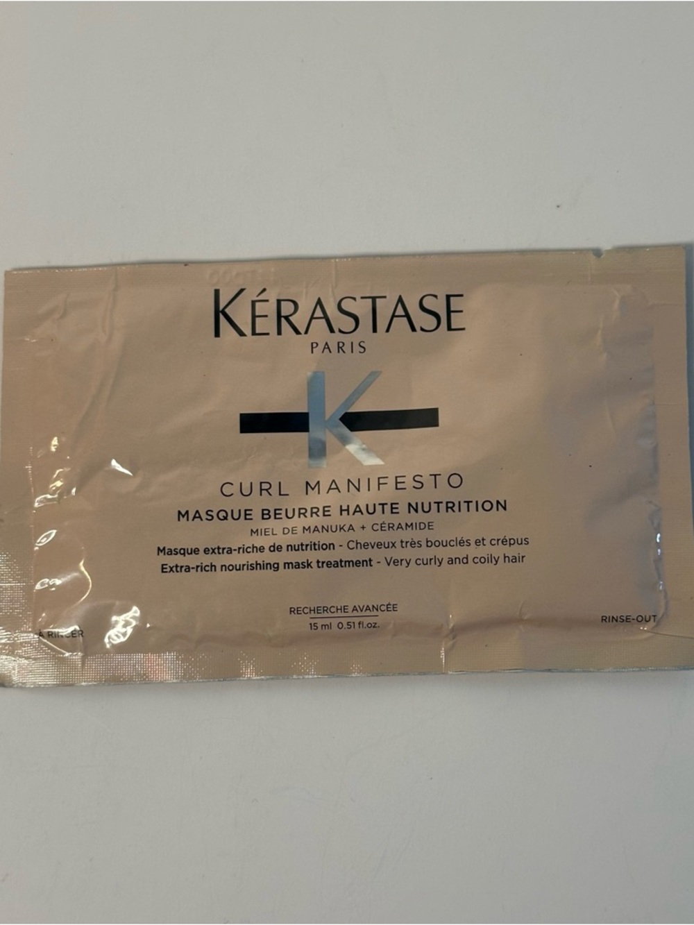 Kerastase Paris Curl Manifesto Leave In Mask Beurre Sample Pack .51oz/15mL NEW
